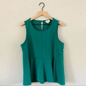Anthropologie Jade Green Sleeveless Top